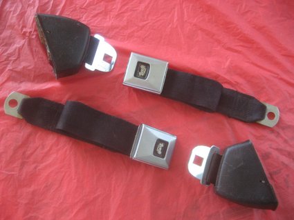 1966-67 Pontiac GTO  Black Deluxe Front Seatbelts