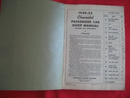 1949-1953 Chevrolet Passenger Car Shop Manual