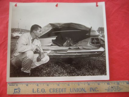 1964 Richard Petty Damaged Race Car Chrysler Photo