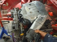 Upper half of plenum had to be rebuilt for hood fitment