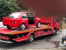 Car picked up on Sunday evening and away to be plumbed and fitted with the engine