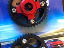 I think I am going to go with black and red pulleys instead of all black.  I also have blue centres as I bought a bulk load of them as my friend is going to sell them via his website.