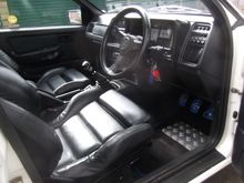 Raven leather interior,new original grey head lining and pillars,white dials and alloy pedals.