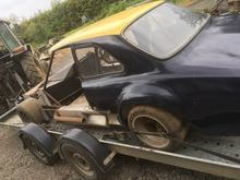 The LT40 Hart Escort Super Saloon being towed out of the barn after being stored complete since 1979 to 2017.