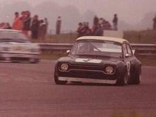 The LT40 Hart Escort winning a race in the Wendy Wools Championship at Castle Combe. The ( Lowline' ) is low and corners flatter than most.