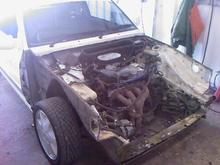 Front completely removed
