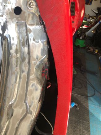Stripped nearly 2 kilos of under seal from this one front wheel arch.