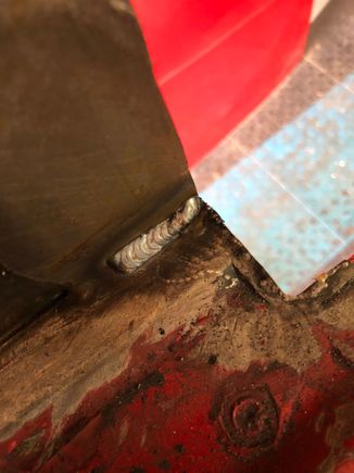 I know these are out of order, sorry. Here I am competing the welds where the new struts were put in. Everything will be bare metalled where needed as it will be white now, like the t16 rally cars.