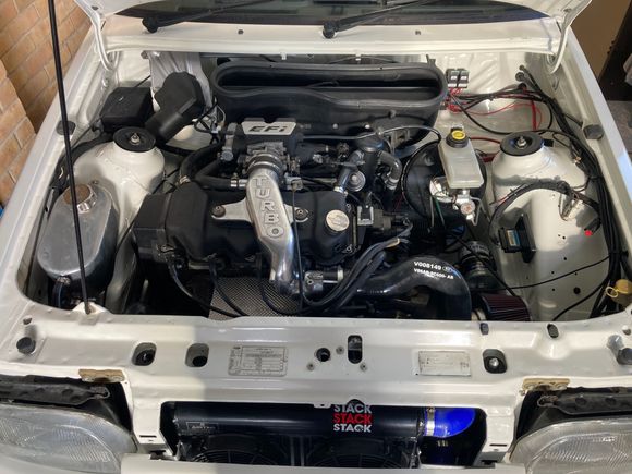 Changed the metal made up boost hose to a proper escort RS hose