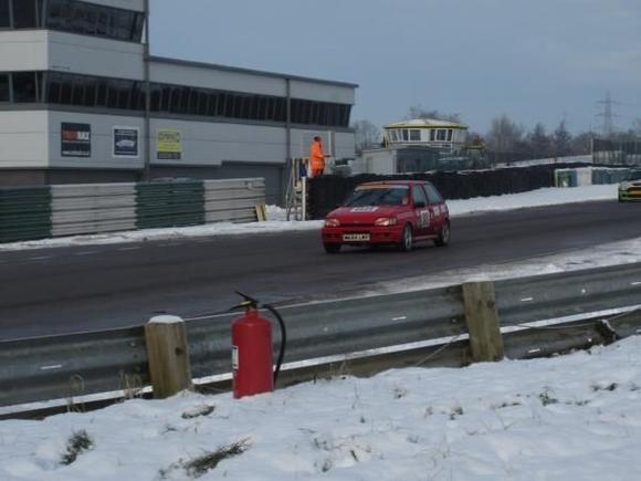 Fezzy at Mallory Park on Boxing day! It was bloody cold!!