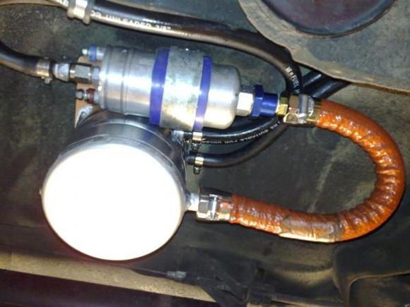 1litre anti surge fuel swirl pot &amp; 044 Grp A pump