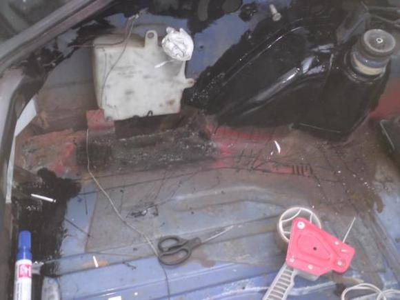 Some corrosion, and generally a mess.