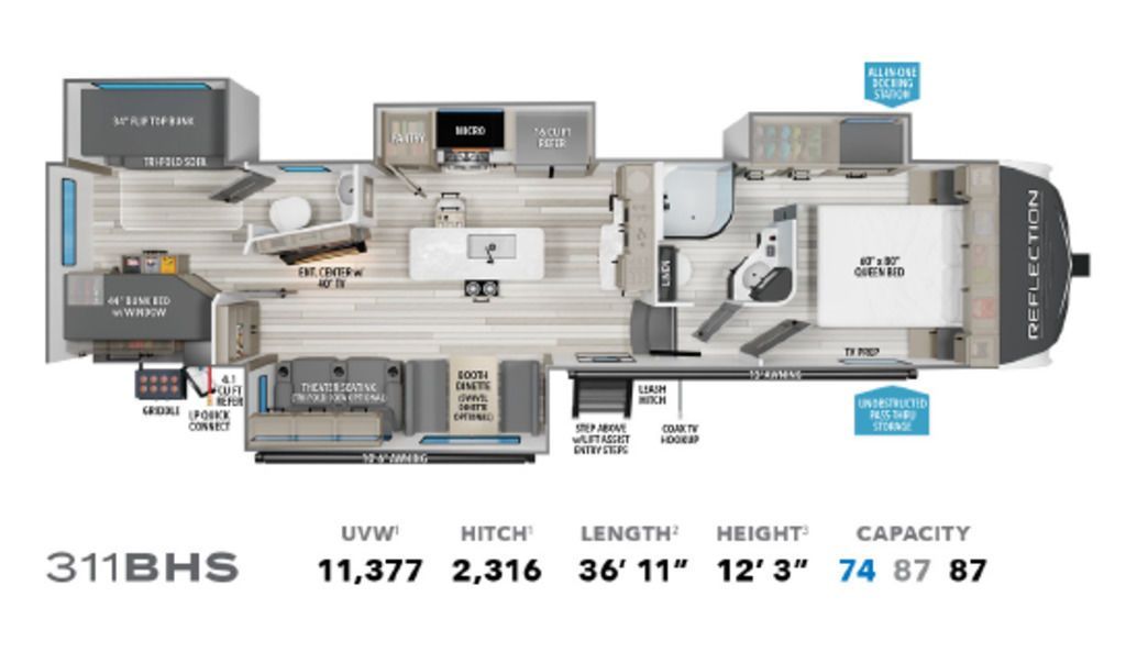 2018 Grand Design RV reflection 311bhs