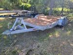 16 foot aluminum car trailer with ramps and winch 