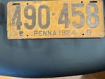 1924 Pennsylvania car tag 