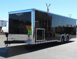 READY JUNE 28' 2022 Extreme Race Car Trailer w/Rear Wing