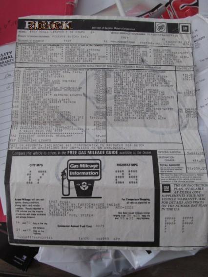 1987 buick regal T 1 of 1 built documented mint for Sale $43,000