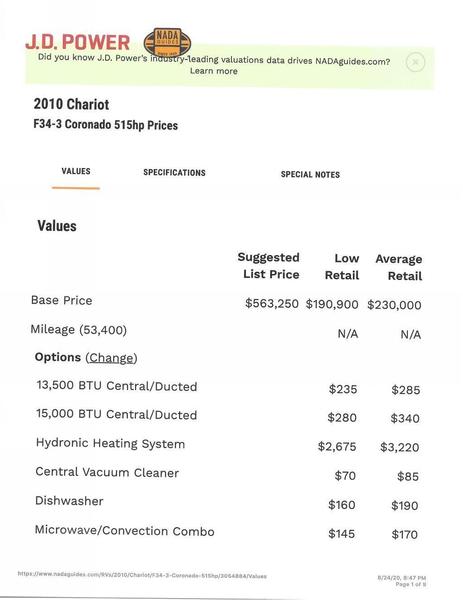 CHARIOT DELUXE RV for Sale $239,000