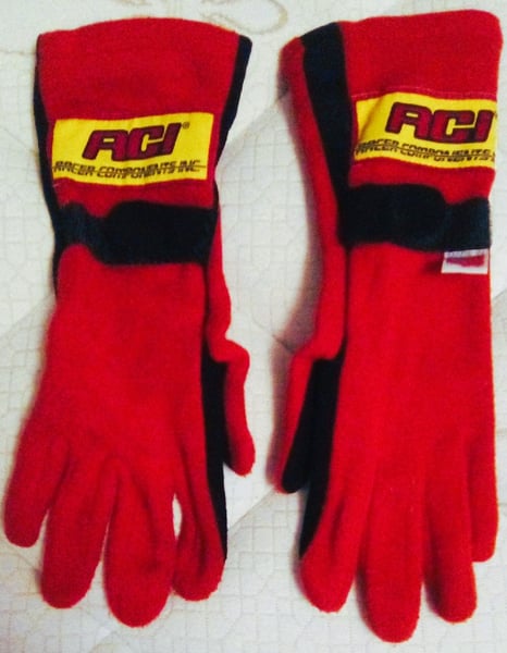 RCI RACER COMPONENTS RED NOMEX BLACK SUEDE GLOVES  for Sale $35 
