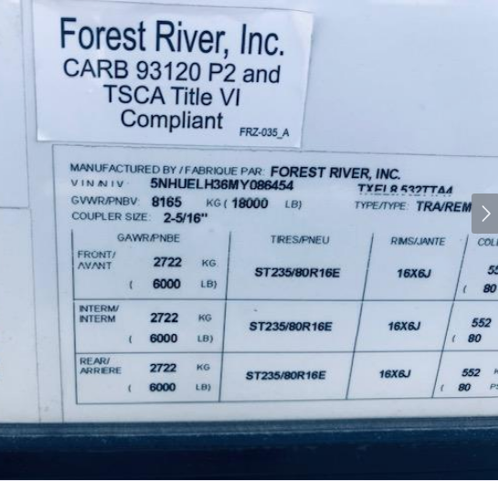 2021 Forest River Triple Axle Tag, Loaded 
