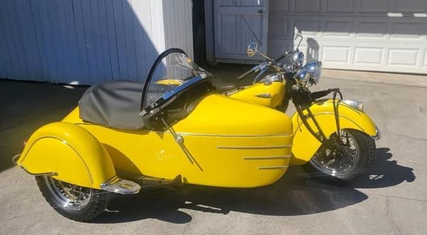 1940 Indian Four Motorcycle w Period Correct Sidecar  for Sale $85,000 