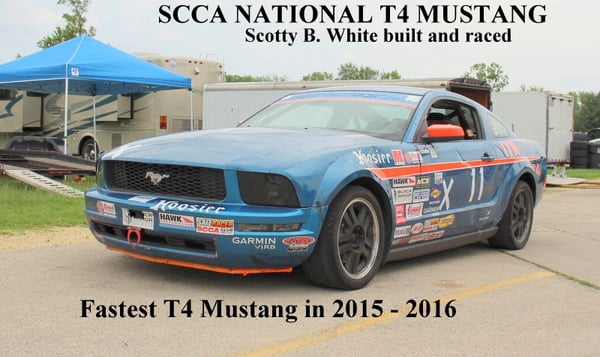 SCCA T4 Mustang Scotty B. White built and raced