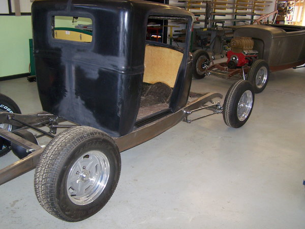 1931 FORD PU , Hot rod body, New glass, chopped, extended 8& 