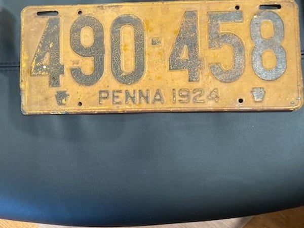 1924 Pennsylvania car tag 