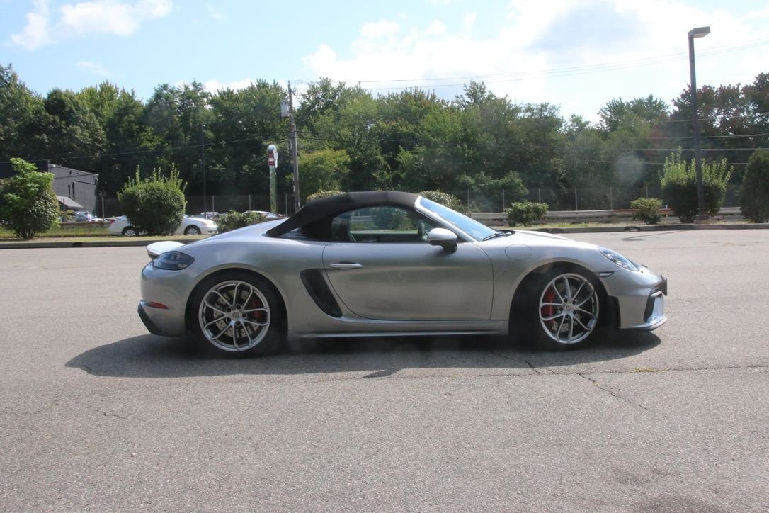 2021 Porsche 718 Spyder - 2021 Boxster Spyder PDK GT silver over black - Used - VIN WP0CC2A80MS240485 - 2,500 Miles - 6 cyl - 2WD - Automatic - Convertible - Silver - Boston, MA 02118, United States