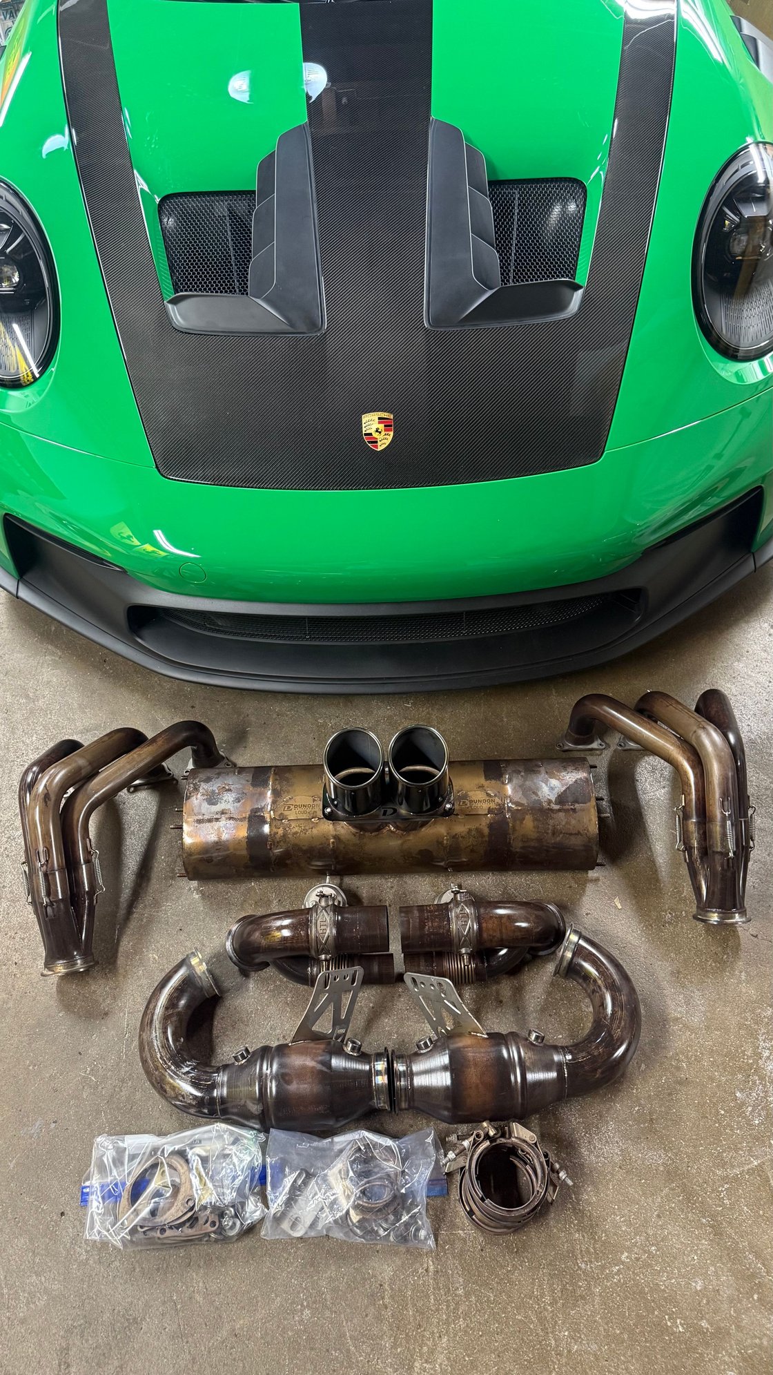Engine - Exhaust - 991 GT3/GT3RS Dundon Street Header/Lifetime Muffler Power Package with Titanium Tips - Used - 2014 to 2019 Porsche 911 - San Mateo, CA 94403, United States