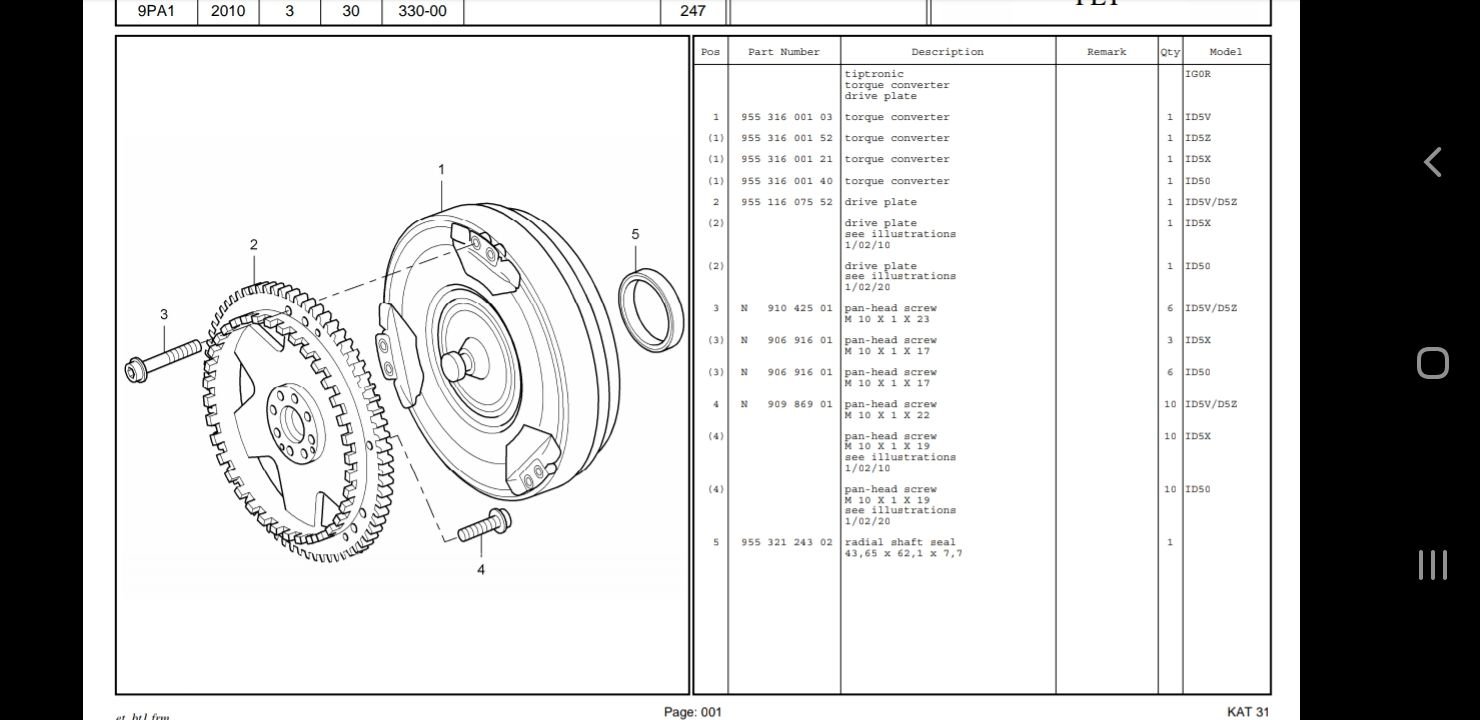 Flex plate and torque converter replacement hardware and torque specs
