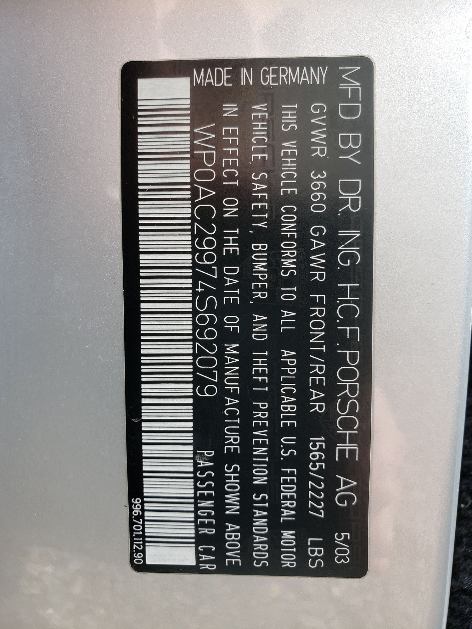 2004 Porsche GT3 - 2004 Silver Porsche GT3 - Used - VIN WP0AC29974S692079 - 25,300 Miles - 6 cyl - 2WD - Manual - Coupe - Silver - Santa Fe, NM 87506, United States