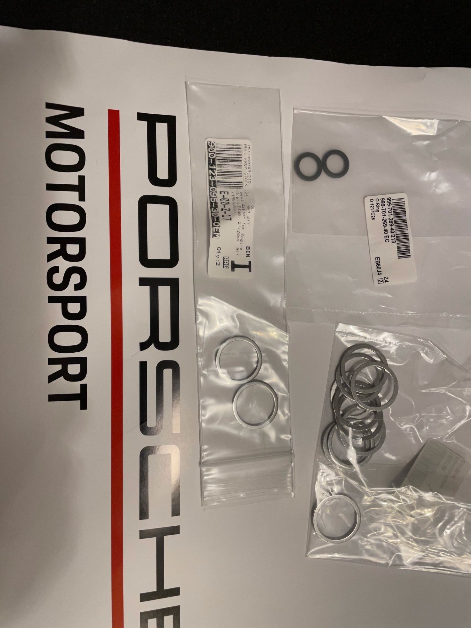 Accessories - Porsche 911 1989-1998 Oil Change O rings and aluminum sealing washers - New - 1989 to 1998 Porsche 911 - Atlanta, GA 30324, United States