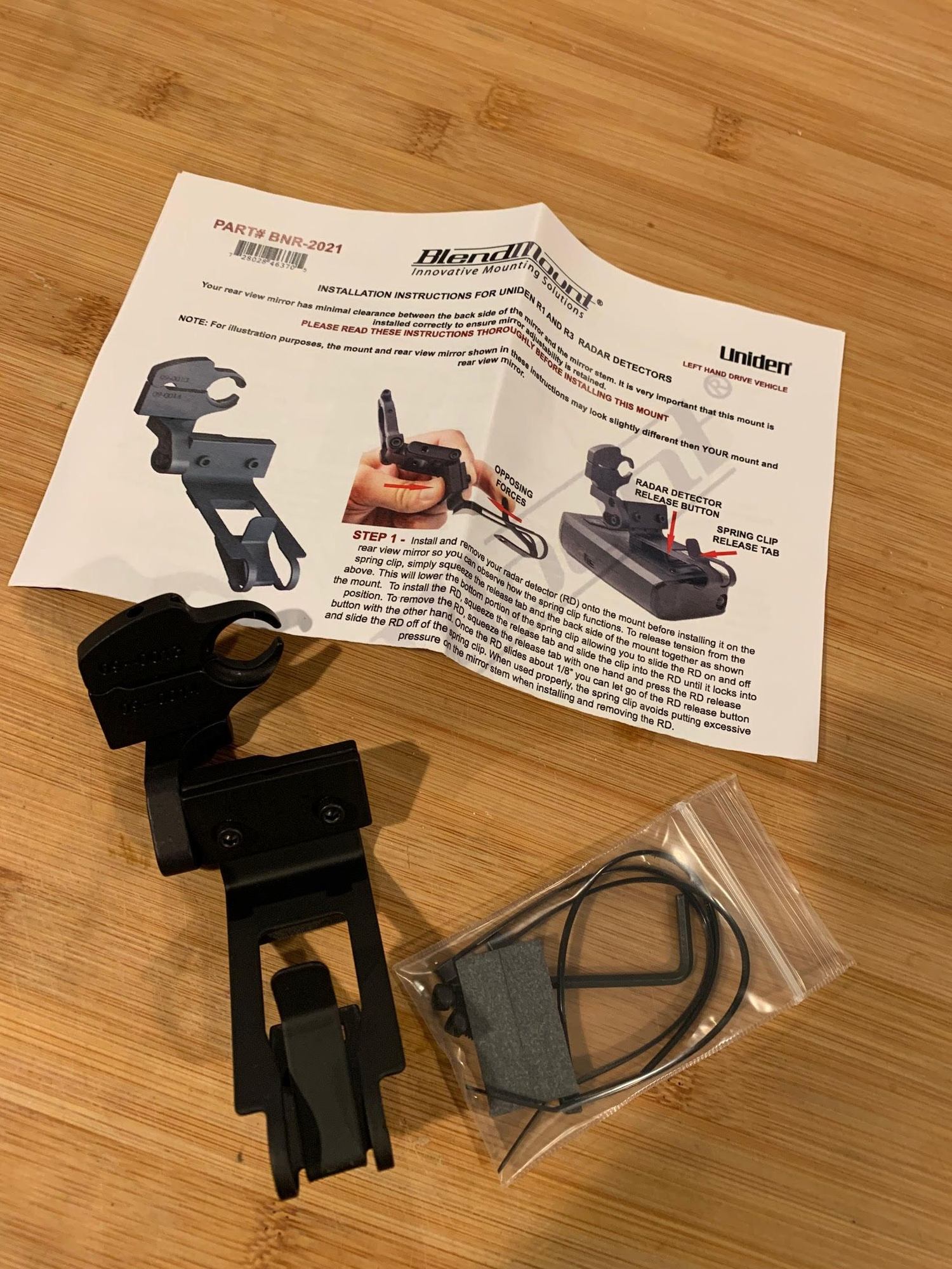 Audio Video/Electronics - BlendMount Radar Detector Mount for Uniden R1/R3,DFR8/DFR9 - Used - 2013 to 2019 Porsche 911 - Beachwood, OH 44122, United States