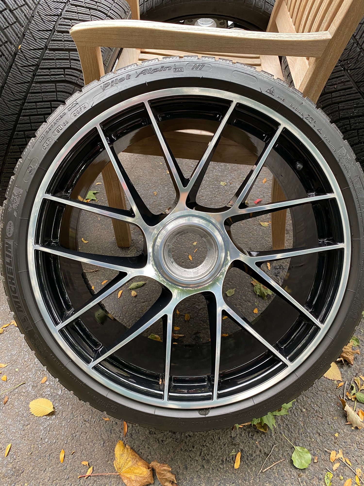 Wheels and Tires/Axles - OEM 2017 911 Turbo S Center Lock Wheels & Michelin Pilot Alpin's - Used - 2017 to 2019 Porsche 911 - Wilmette, IL 60091, United States