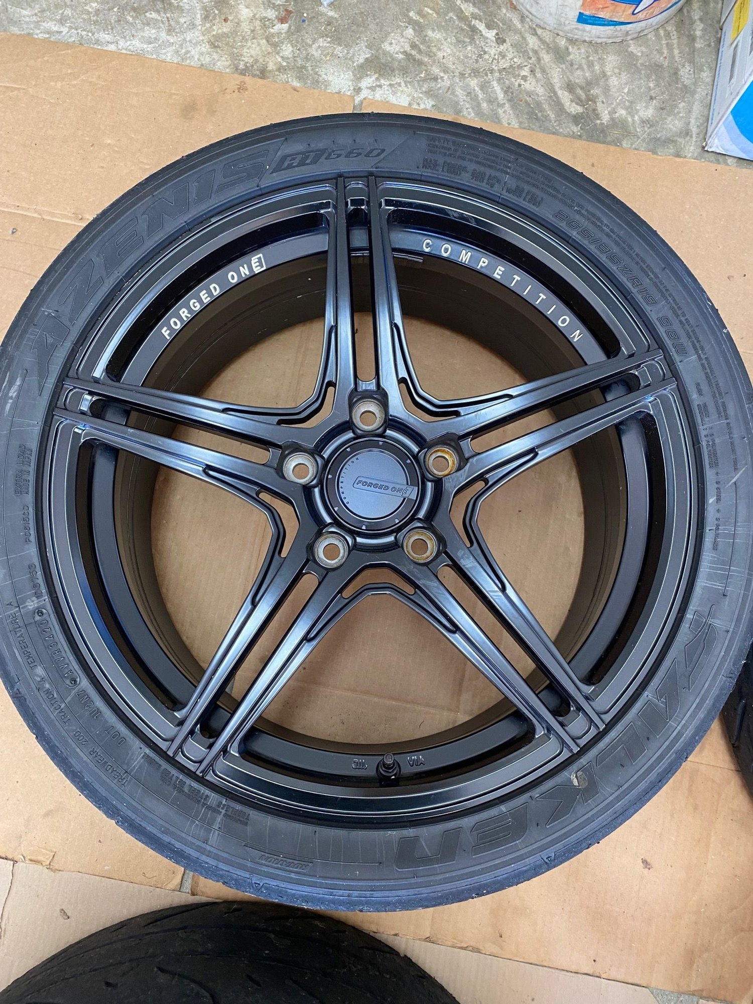 Wheels and Tires/Axles - Forged One Competition Wheels with RT660's and TPMS for 981/982 GT4 - Used - 2016 to 2022 Porsche Cayman GT4 - Yorktown, VA 23692, United States