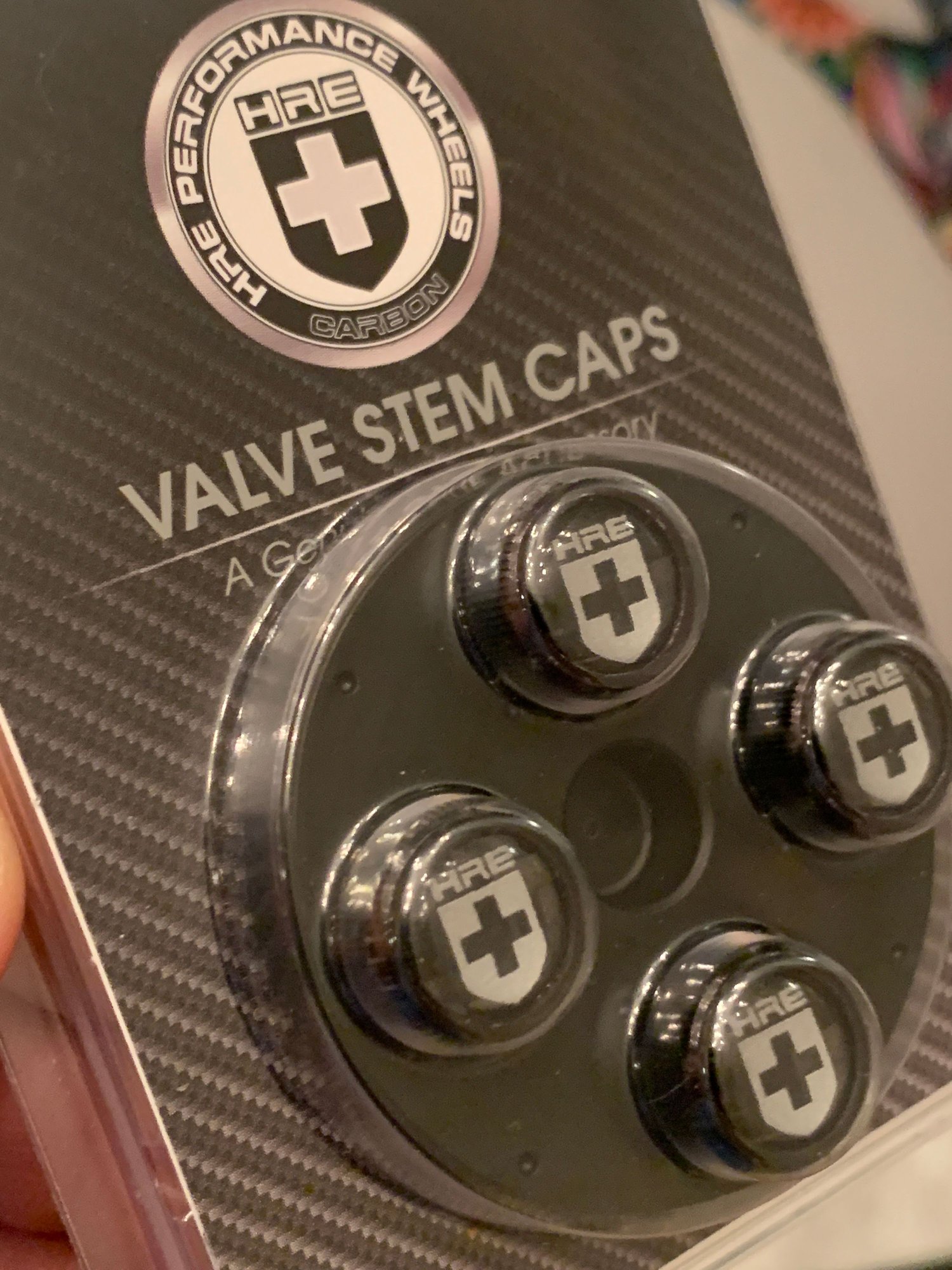 NEW HRE Carbon Valve Stem Caps Unopened. Rennlist Porsche
