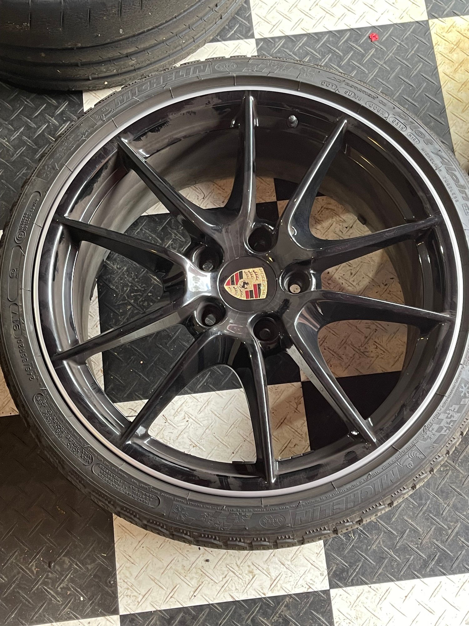 Wheels and Tires/Axles - Porsche 991 Carrera S III Wheels 20", Michelin PA4 Winter Tires, TPMS, OEM Black MINT - Used - 2012 to 2019 Porsche 911 - Greenwich, CT 06831, United States