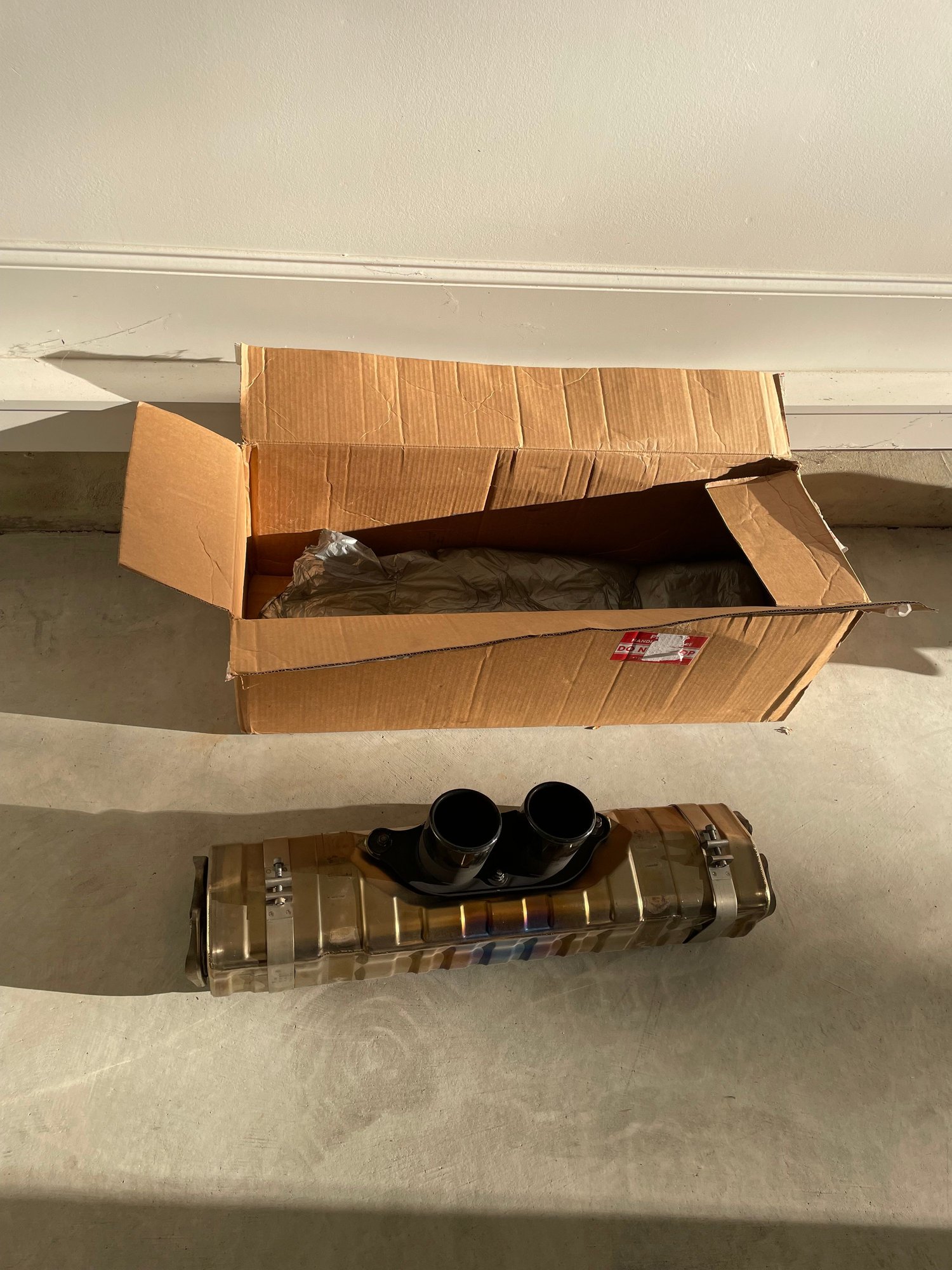 Engine - Exhaust - OEM Titanium GT3RS Muffler, 6k miles - Used - 2016 to 2019 Porsche GT3 - Charlotte, NC 28211, United States