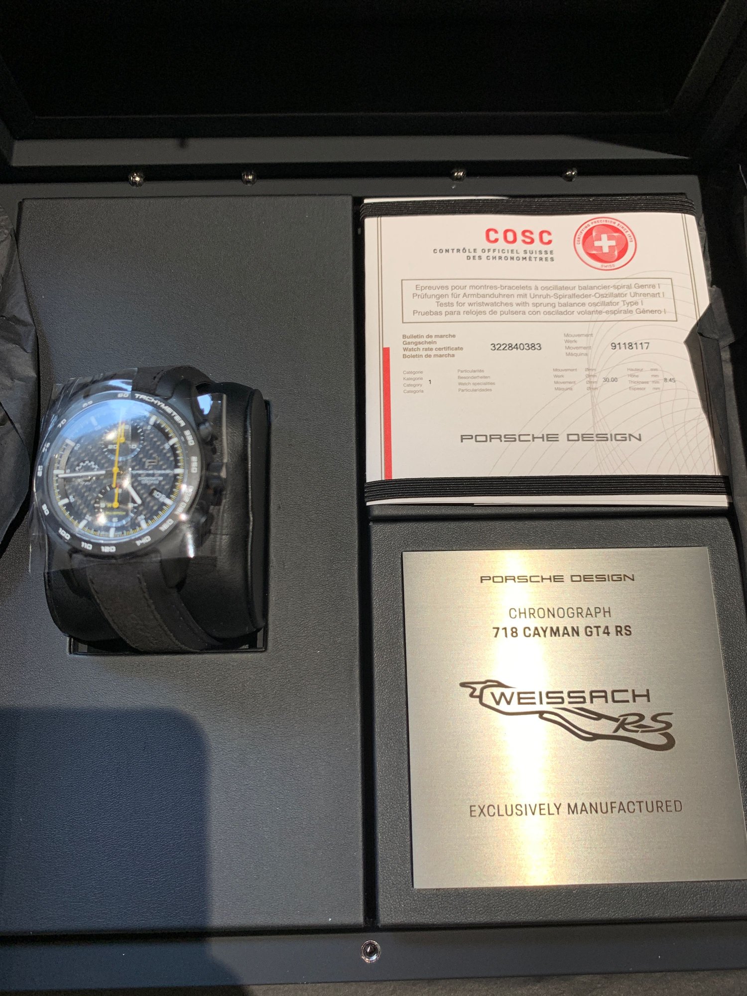 Accessories - Brand New Porsche Design 718 Cayman GT4 RS Chronograph watch - New - All Years  All Models - Toronto, ON L4B2W3, Canada