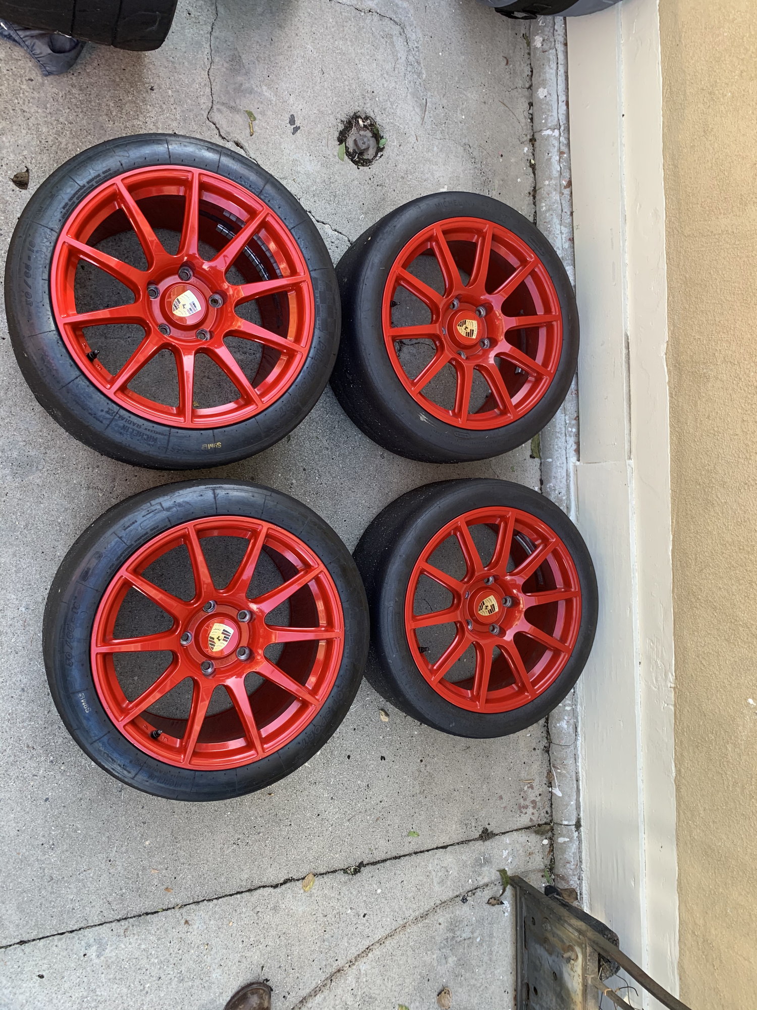 Wheels and Tires/Axles - APEX SM10 - 18x9 18x12 / Michelin slicks -Porsche 911 997 track wheels - Used - 1999 to 2012 Porsche All Models - Los Angeles, CA 90018, United States