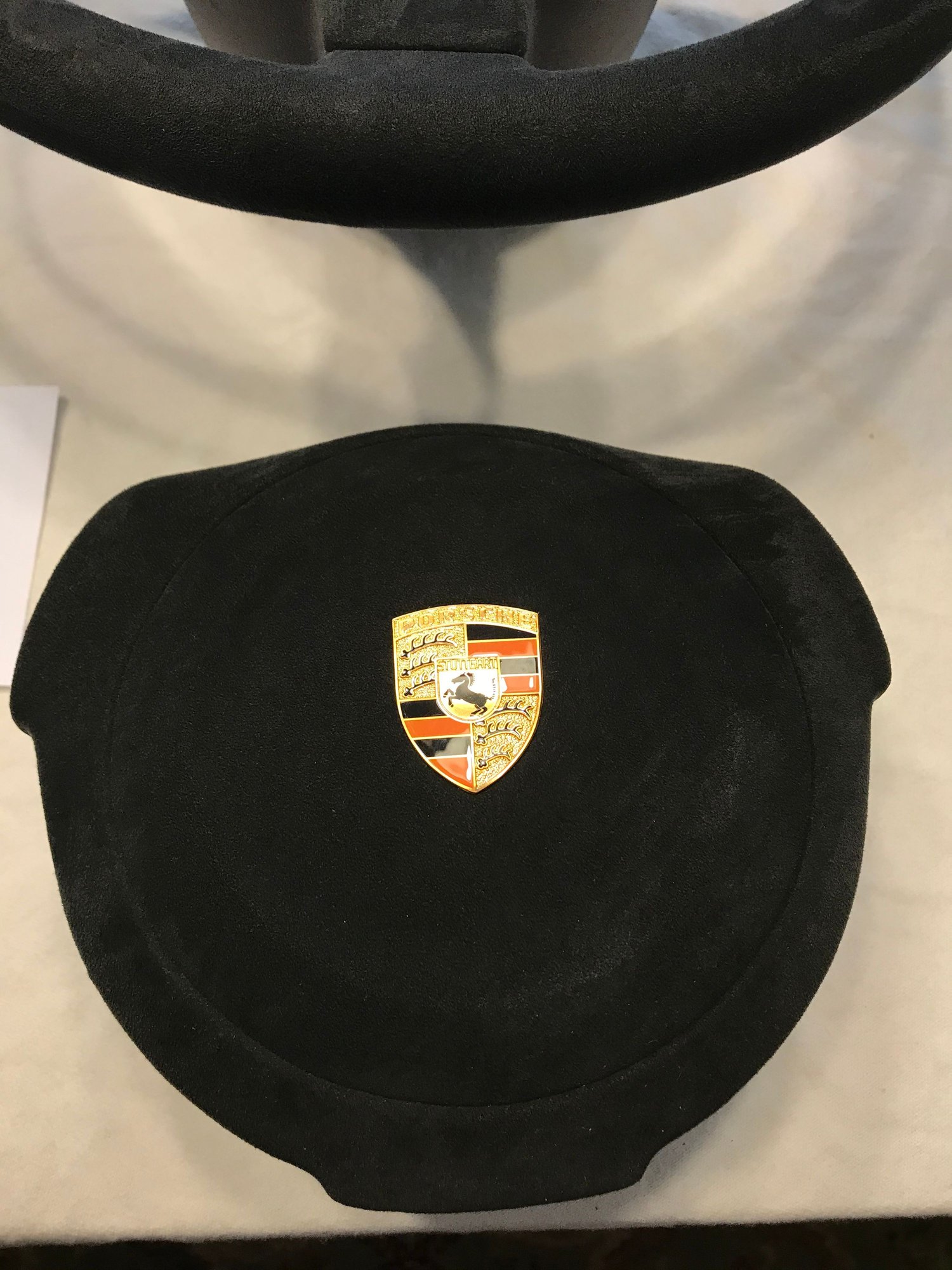 2009 Porsche Cayman - 997/987 Sport Steering Wheel in Alcantara with Grey Stitching and Red Alcantara 12:00 Stripe (w/ Alcantara Air Bag!) - Interior/Upholstery - $675 - Plymouth, Ma, MA 02360, United States