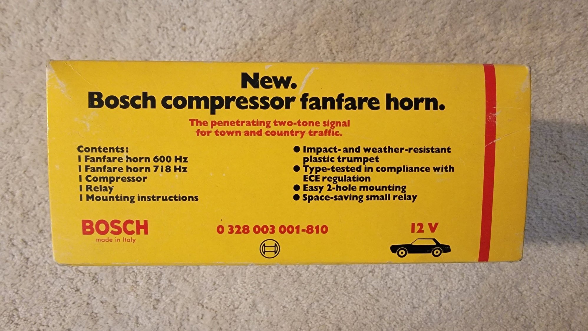 Accessories - Bosch Vintage 2 Tone Fanfare Compressor Air Horns NOS - New - 0  All Models - North Royalton, OH 44133, United States