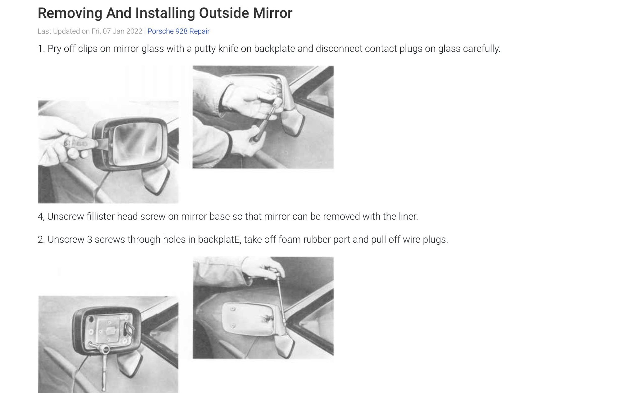 Side Mirror Lubrication? Rennlist Porsche Discussion Forums