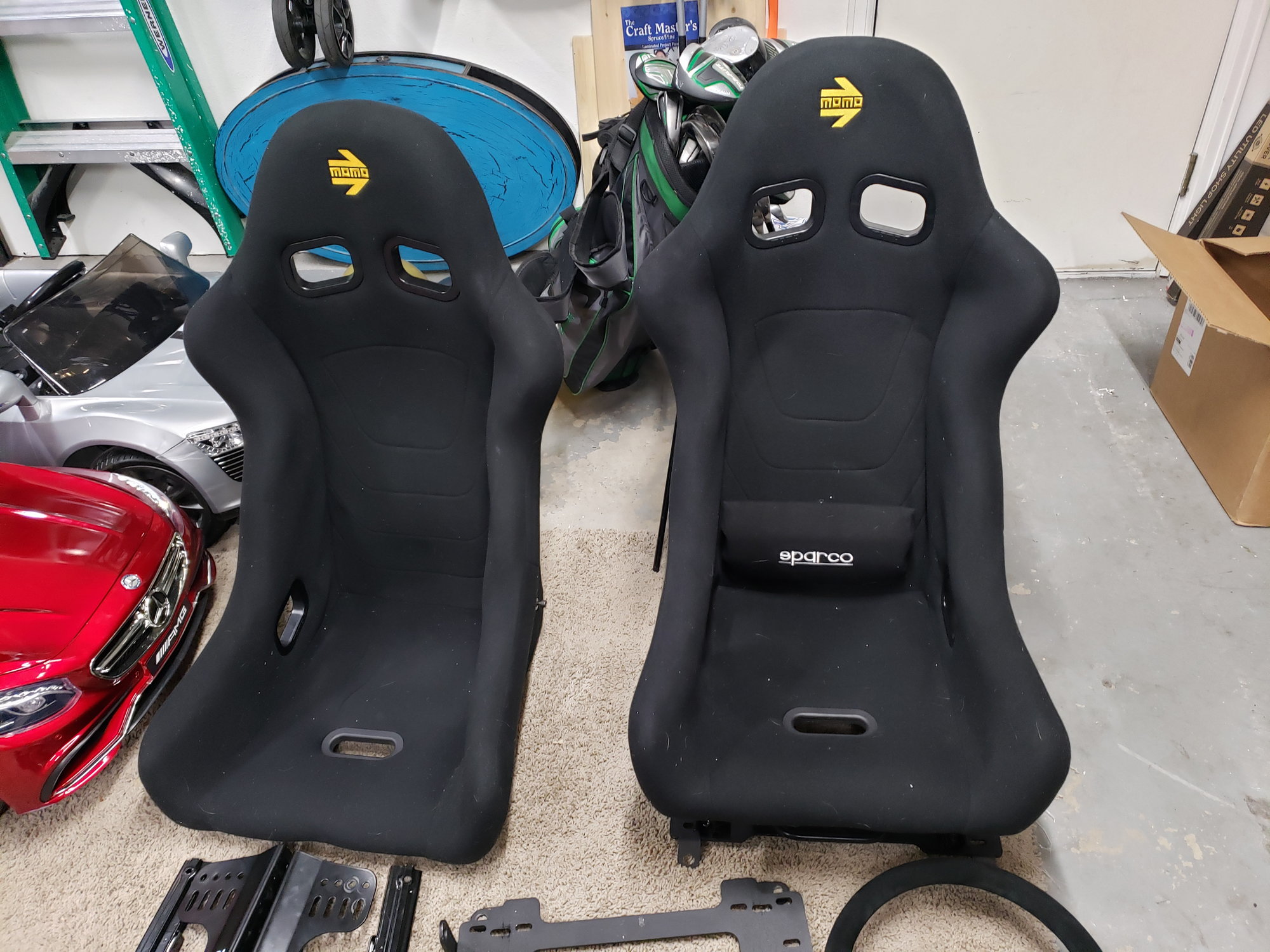 Interior/Upholstery - Fits 996: Momo seats, mounts, sliders, Momo mod69, nrg hub/QR, GT3 Console del, etc. - Used - 1999 to 2005 Porsche 911 - Parker, CO 80134, United States