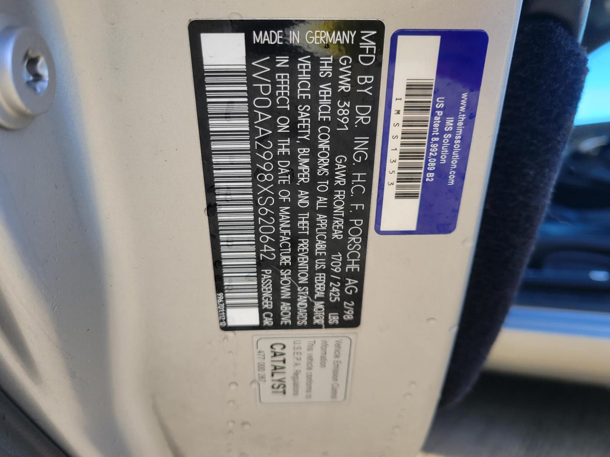 1999 Porsche 911 - 1999 Porsche 911 Carrera Coupe - Used - VIN WP0AA2998XS620642 - 69,242 Miles - 6 cyl - 2WD - Automatic - Coupe - Silver - Seattle, WA 98136, United States