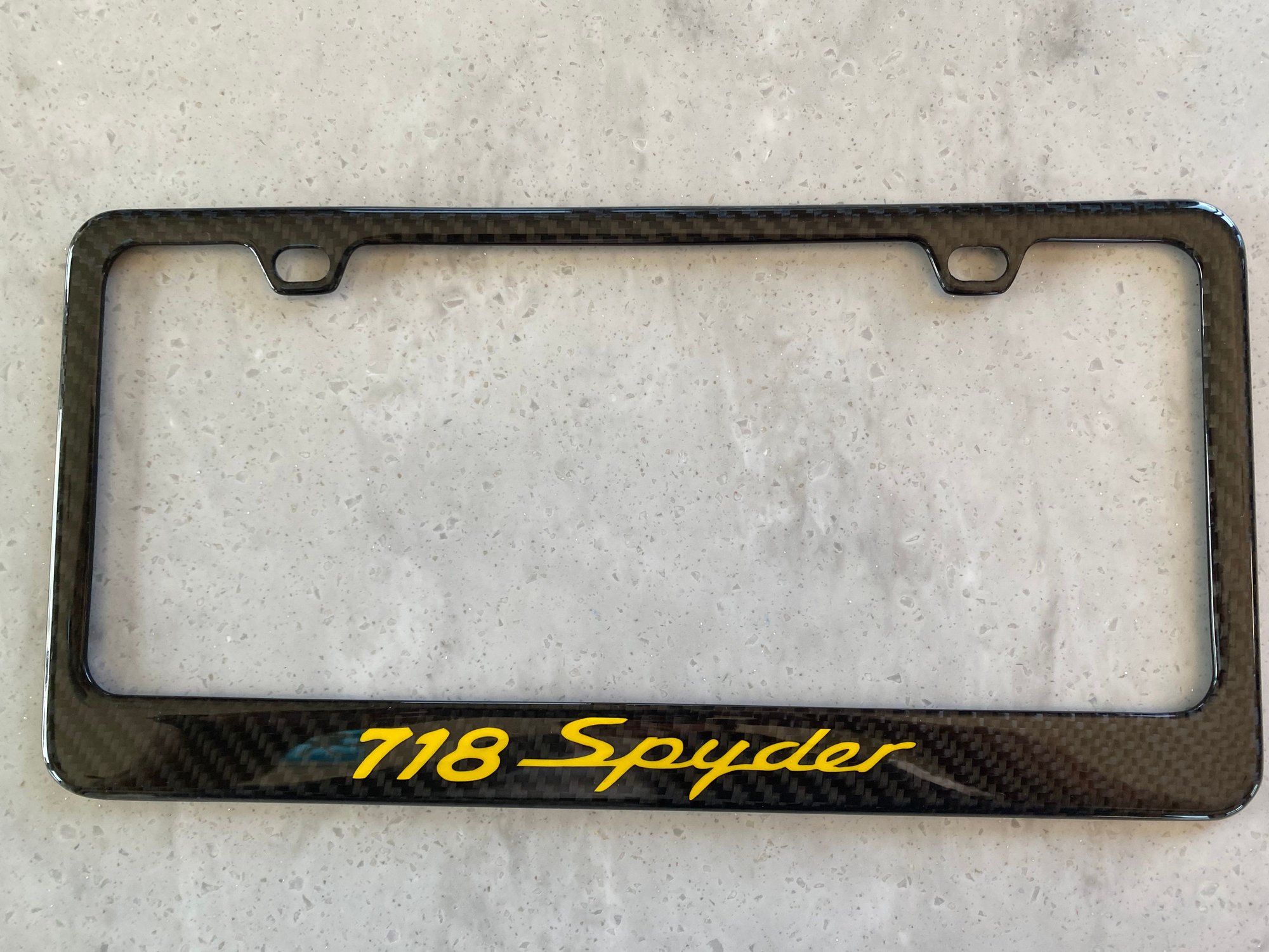 Accessories - Carbon Fiber license plate frame - New - 2020 to 2021 Porsche Cayman GT4 - Lakeside, AZ 85929, United States