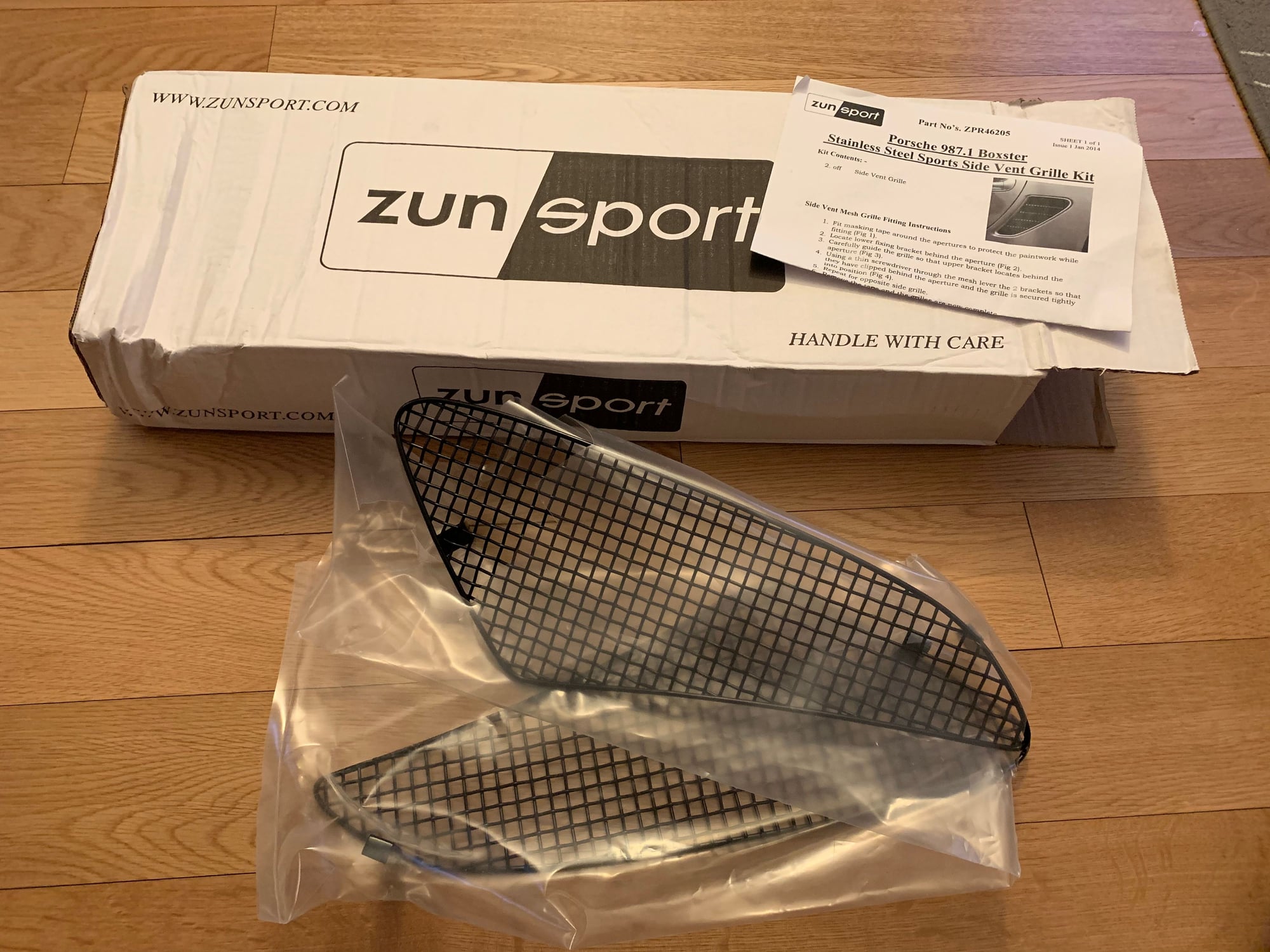 Exterior Body Parts - Zunsport 987.1 Boxster Side Vent Grille Set - New - 2005 to 2008 Porsche Boxster - New York, NY 10017, United States