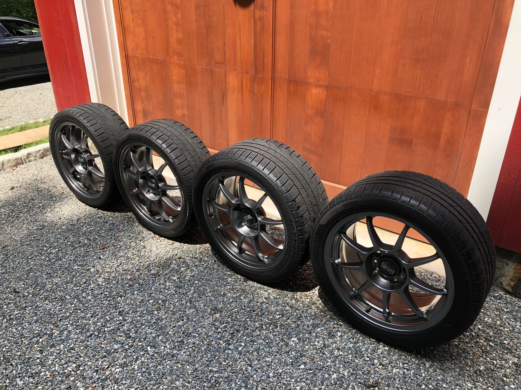 Wheels and Tires/Axles - Cayman 987 winter wheels and tires.  OZ Alleggerita HLT and Pirelli Sottozero - Used - 2009 to 2013 Porsche Cayman - Kent, CT 06757, United States