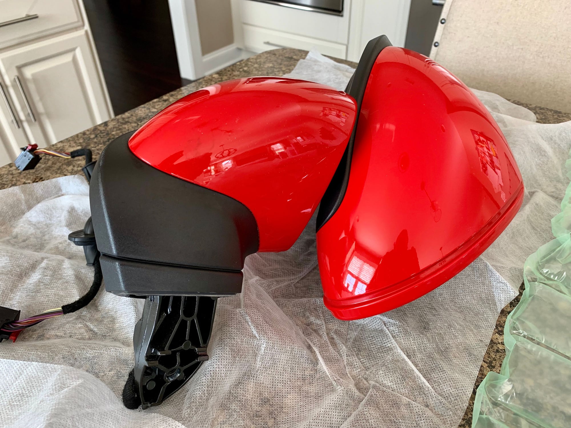 Exterior Body Parts - FS: 991/981 Guards Red mirrors. Power, heated, auto dim, memory. - Used - 2012 to 2016 Porsche 911 - 2013 to 2016 Porsche Boxster - 2013 to 2016 Porsche Cayman - Lansdale, PA 19446, United States
